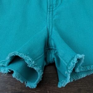 Old Navy Green Turquoise Denim Jean Shorts